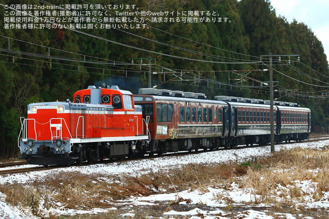 【JR東】ばんえつ物語用客車秋田総合車両センター入場に伴う回送