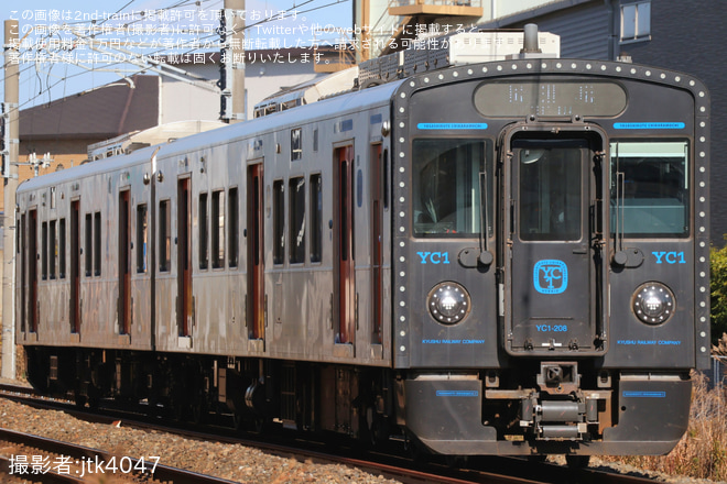 【JR九】YC1-208+YC1-1208小倉総合車両センター出場をししぶ～新宮中央間で撮影した写真