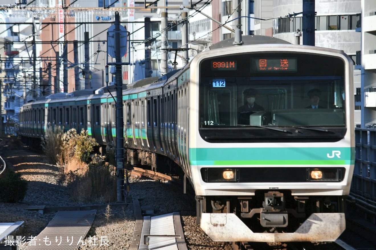 【JR東】E231系マト112編成東京総合車両センター入場回送(202412)の拡大写真