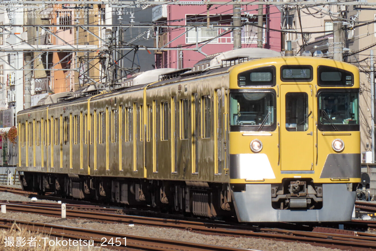 【西武】2000系2537F武蔵丘車両検修場入場回送の拡大写真