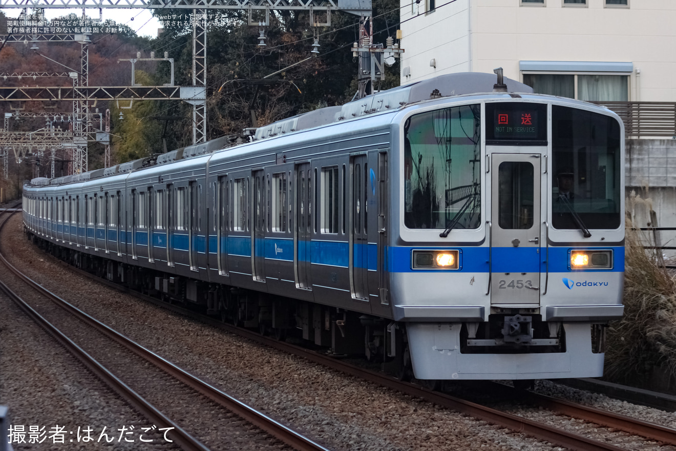 【小田急】2000形2053F(2053×8)車輪交換後試運転の拡大写真