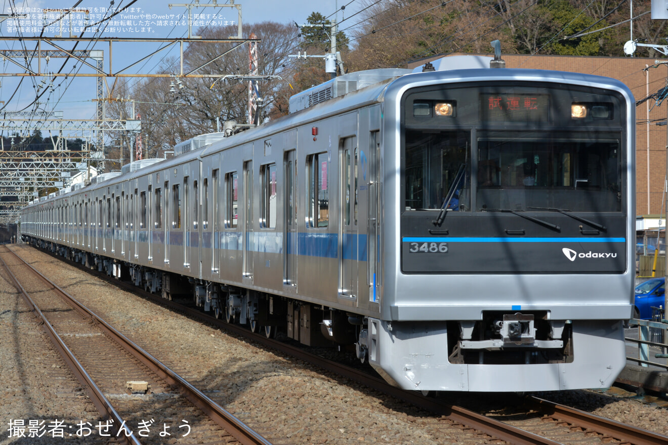 【小田急】3000形3086F(3086×10)全般検査明け試運転の拡大写真