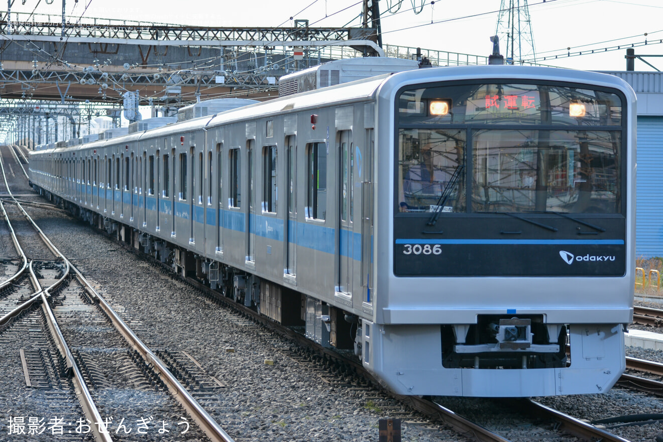 【小田急】3000形3086F(3086×10)全般検査明け試運転の拡大写真