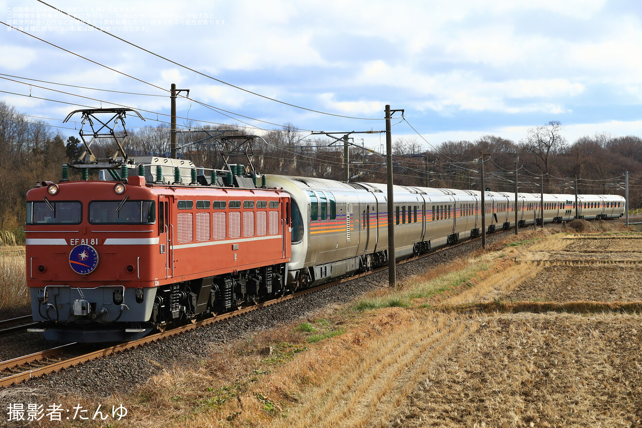 【JR東】EF81-81牽引仙台行きカシオペア紀行運転の拡大写真