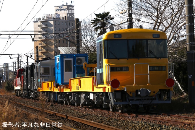 【JR四】レール輸送車となる9000系9001+9051日本車両出場甲種輸送