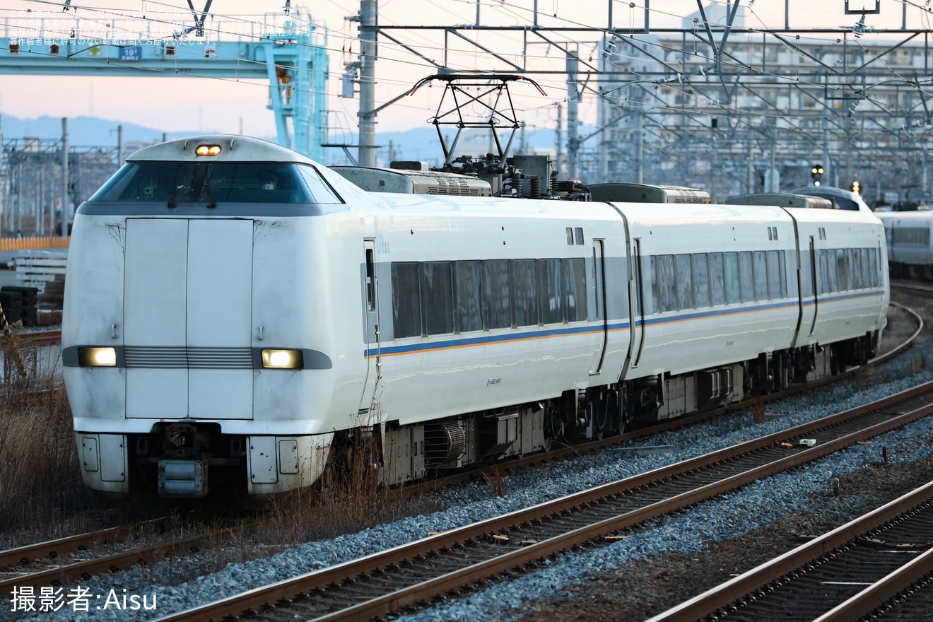 【JR西】683系8000番台A03編成吹田総合車両所本所入場回送の拡大写真