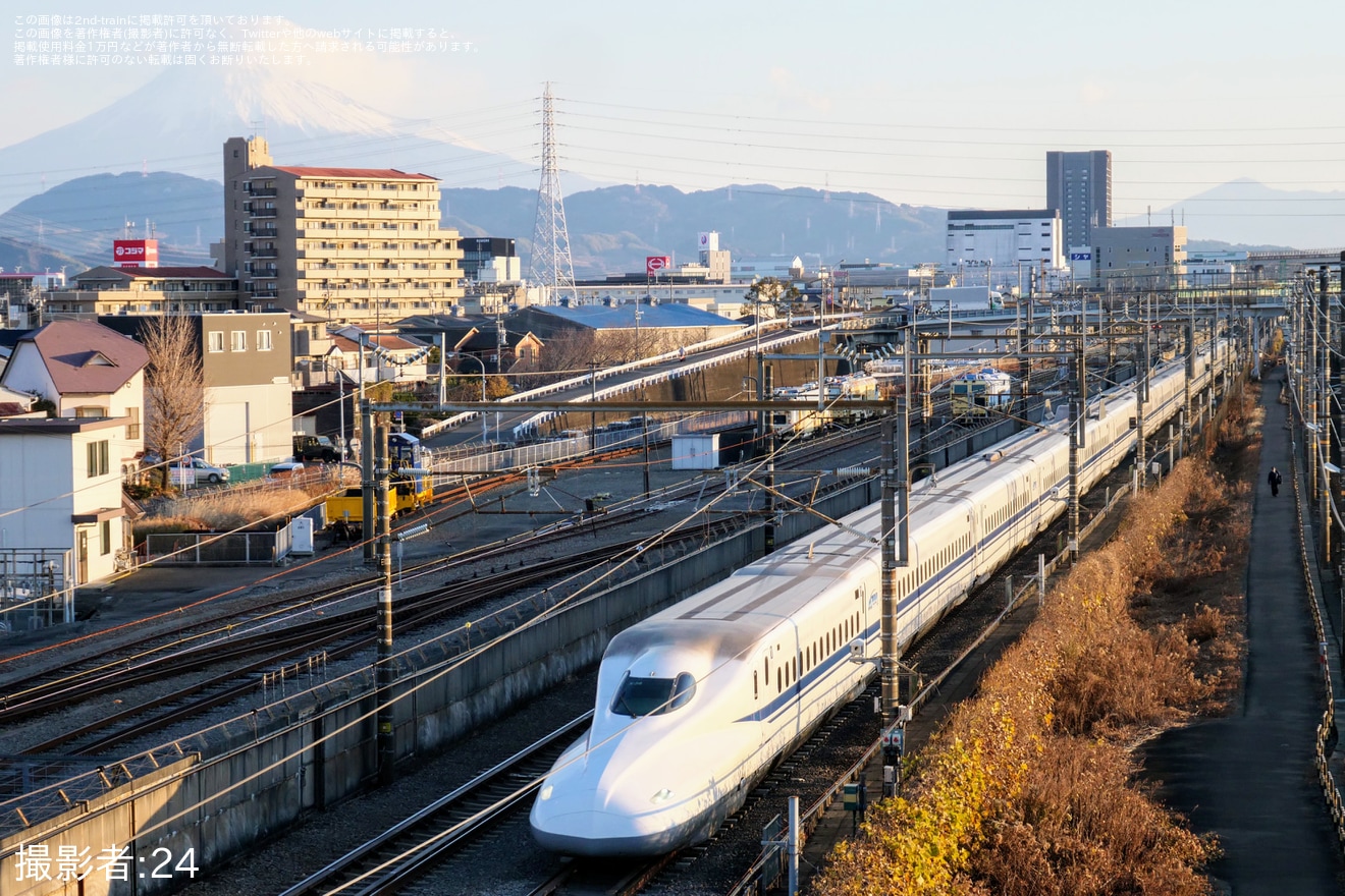 【JR海】N700A(スモールA)X38編成が浜松工場へ廃車回送の拡大写真