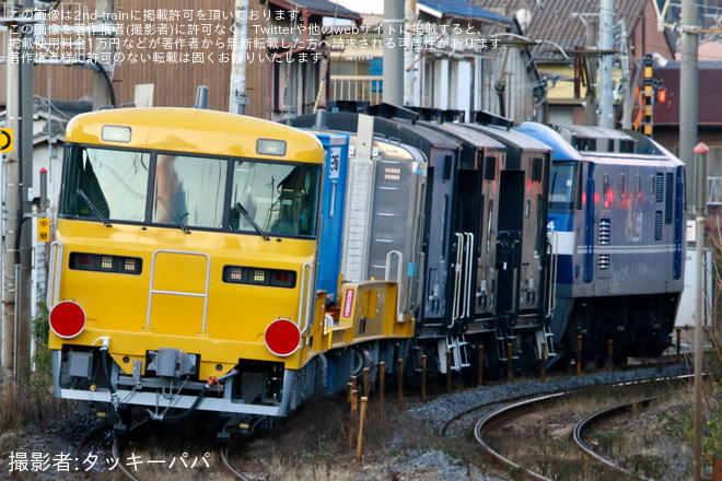 【JR四】レール輸送車となる9000系9001+9051日本車両出場甲種輸送