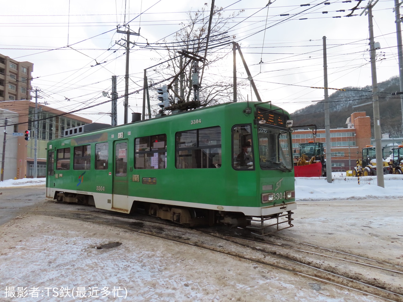 【札幌市交】3300形3304号本線試運転の拡大写真