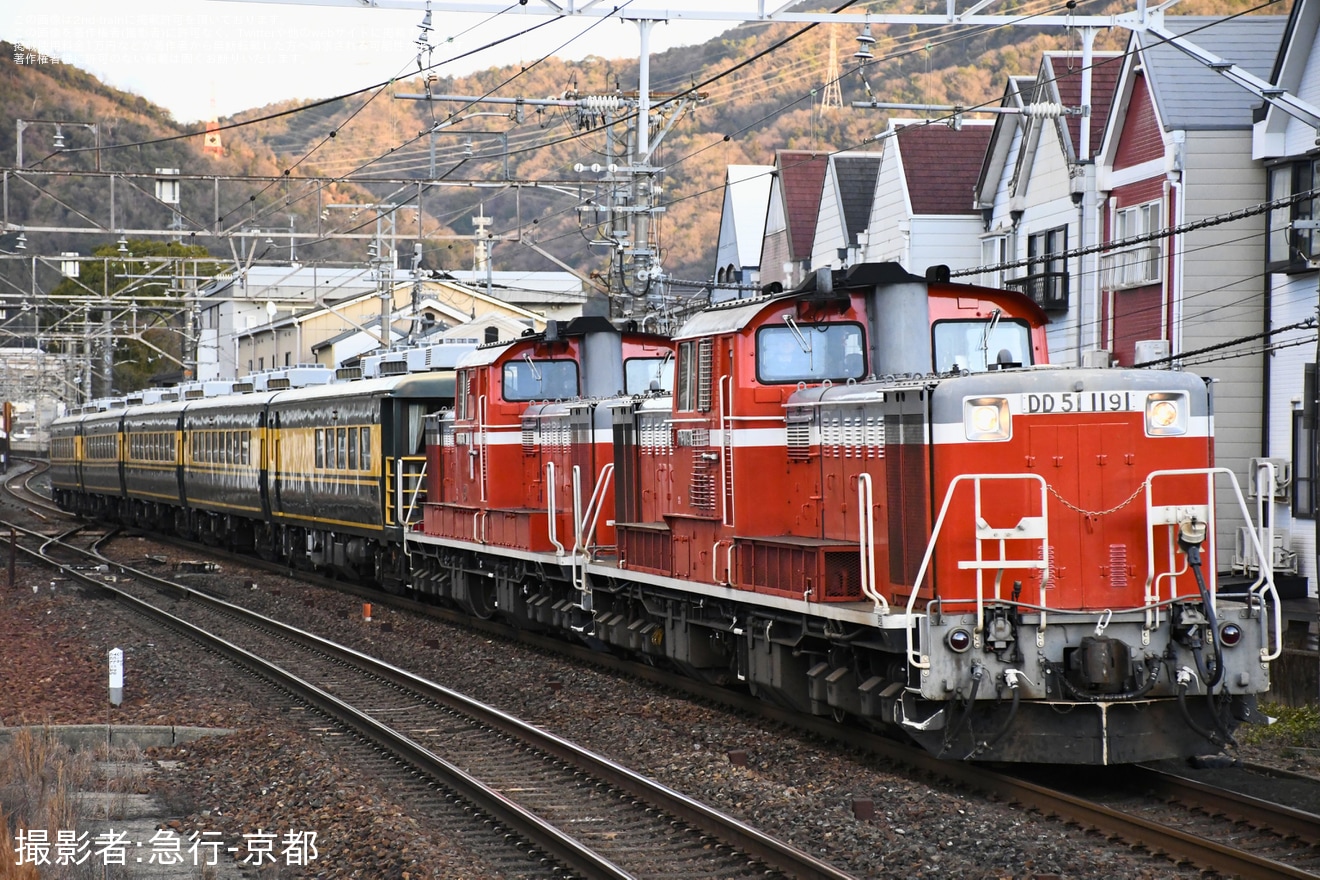 【JR西】DD511192+1191重連サロンカーなにわでの米原訓練が運転の拡大写真