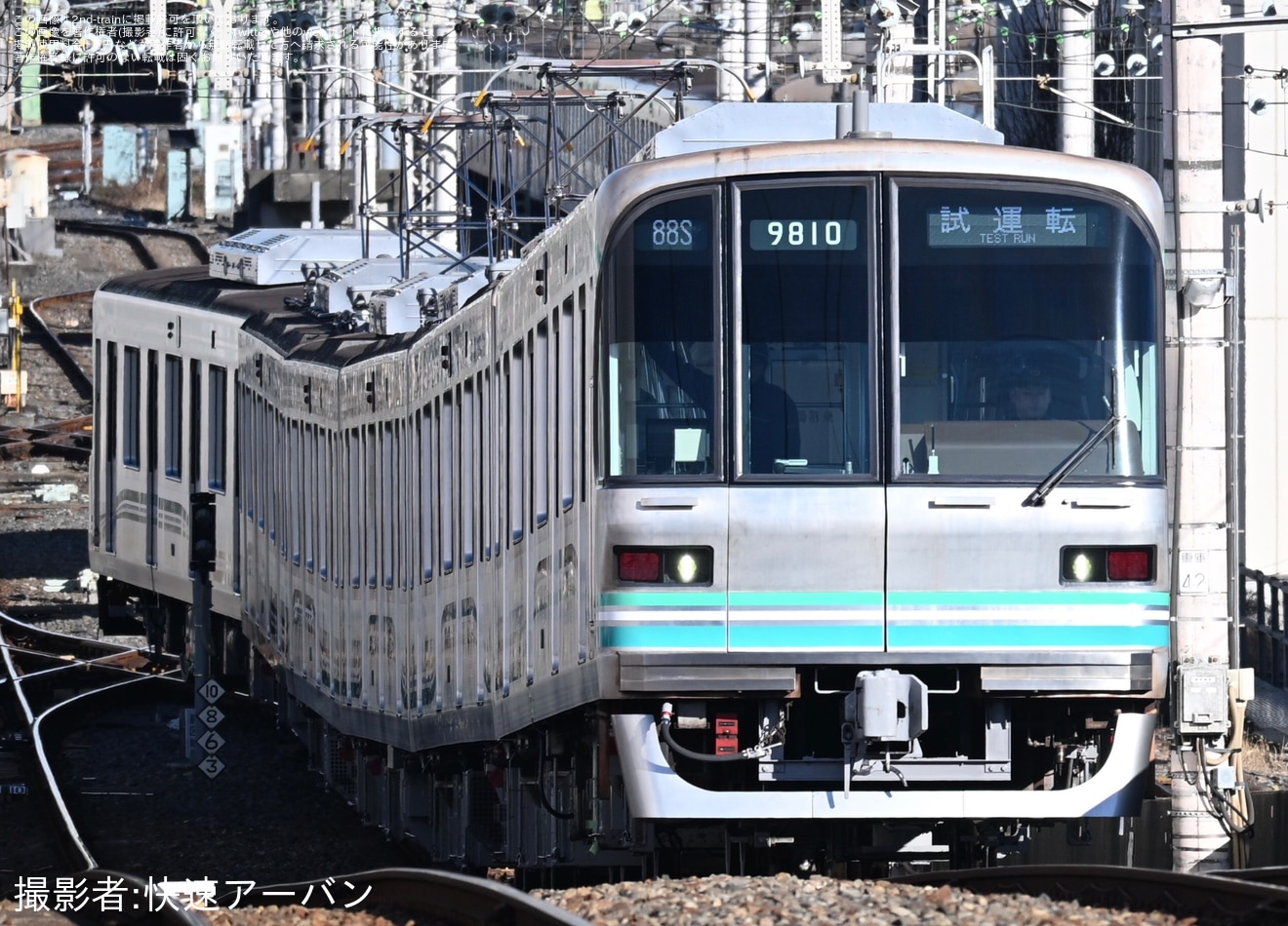 【メトロ】9000系9110F綾瀬工場出場試運転(202501)の拡大写真