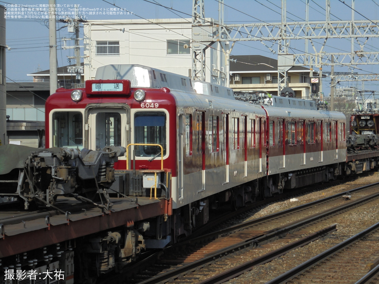 【近鉄】6020系C49五位堂検修車庫出場回送の拡大写真