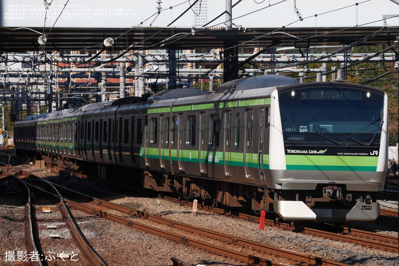 【JR東】E233系クラH011編成東京総合車両センター出場回送の拡大写真