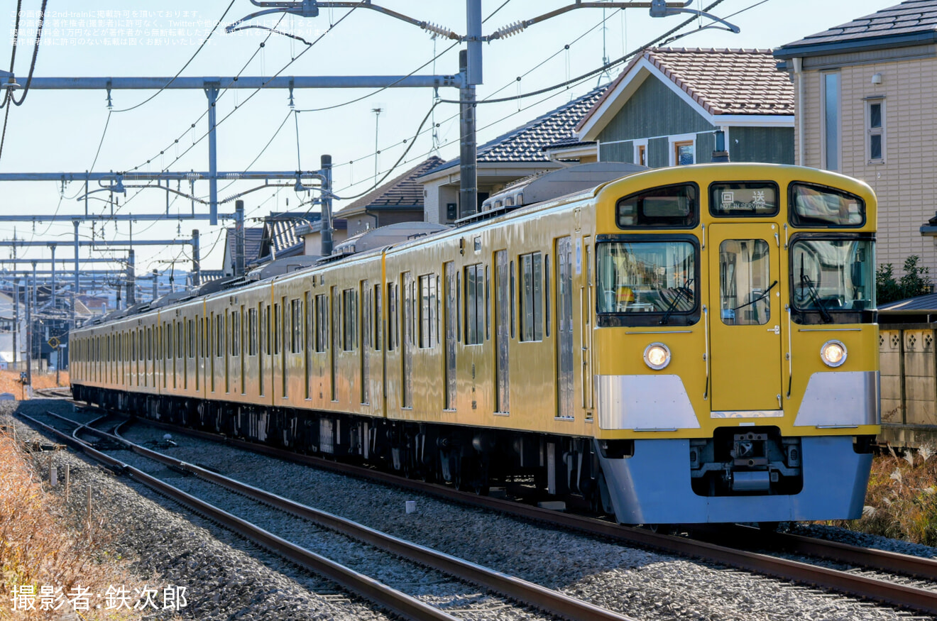 【西武】2000系2095F横瀬車両基地へ廃車回送の拡大写真