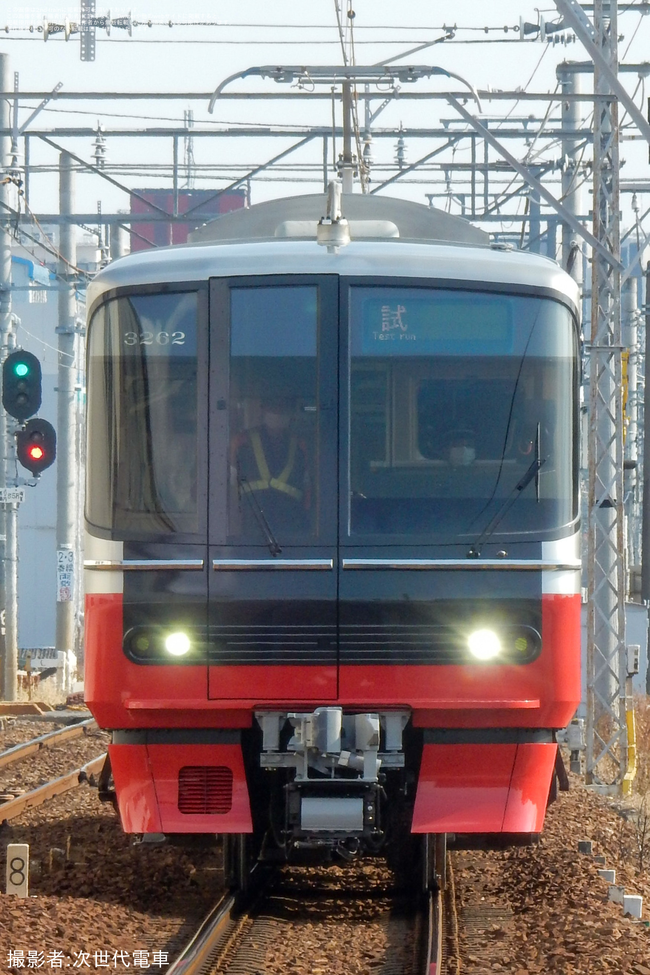 【名鉄】3150系3162F舞木検査場出場試運転 の拡大写真