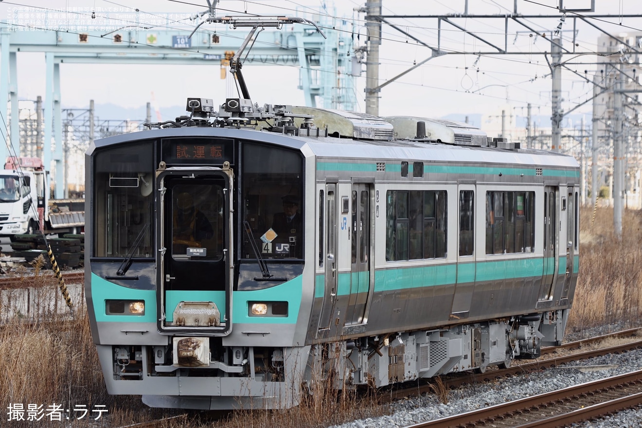 【JR西】125系F4編成吹田総合車両所本所出場試運転の拡大写真