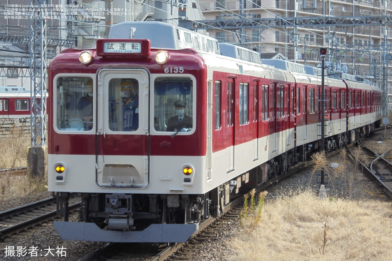 【近鉄】6020系C49 五位堂検修車庫出場試運転の拡大写真