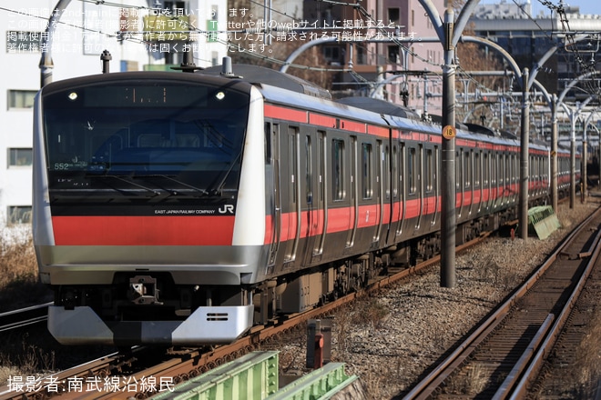 【JR東】E233系ケヨ552+F-52編成東京総合車両センター入場回送