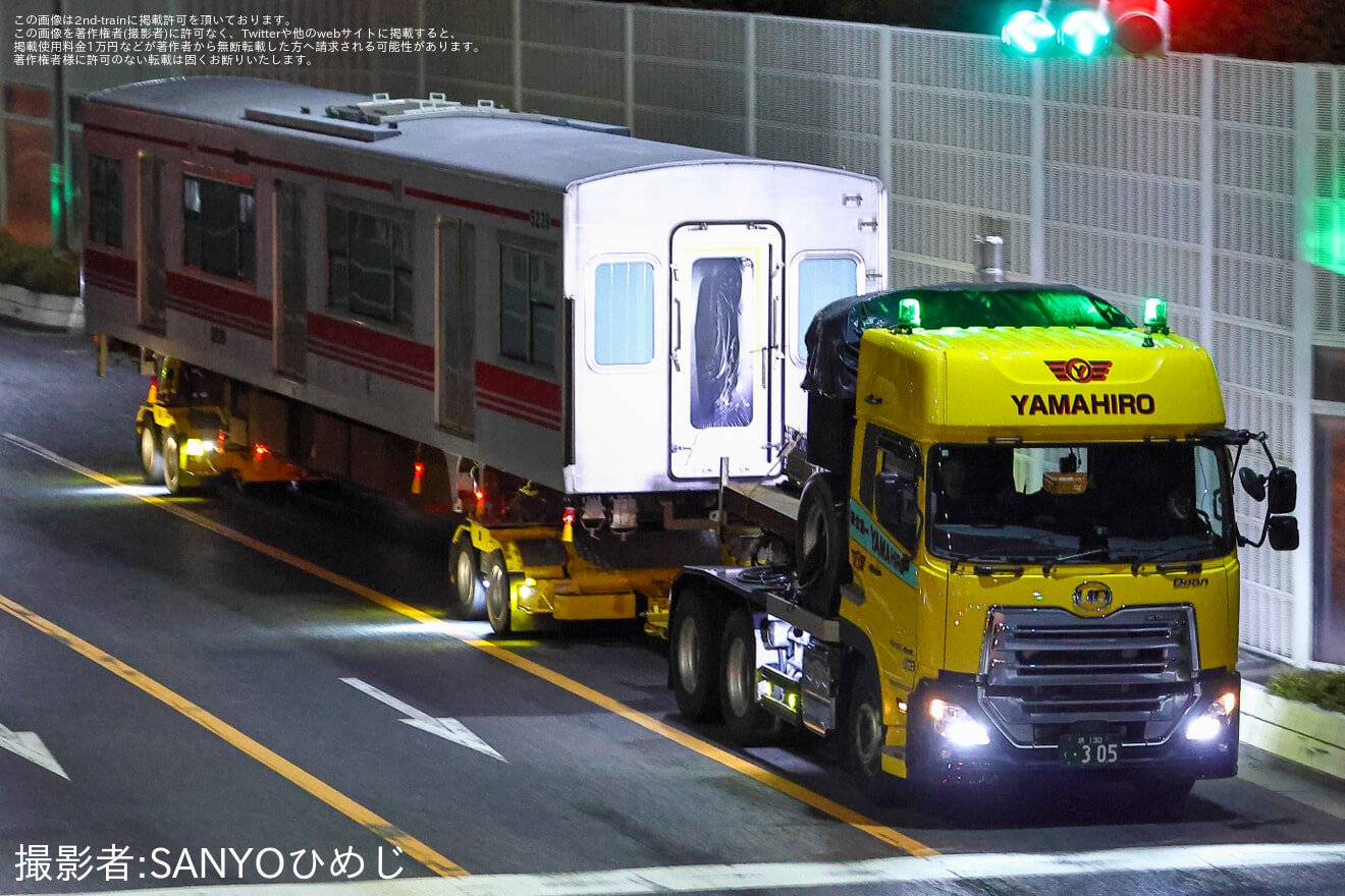 【山陽】5000系5504,5239号車がリニューアルを終え陸送の拡大写真