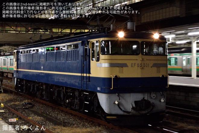 【JR東】EF65-501・DD51-842「籠原駅留置線大見学会」開催に伴う送り込み