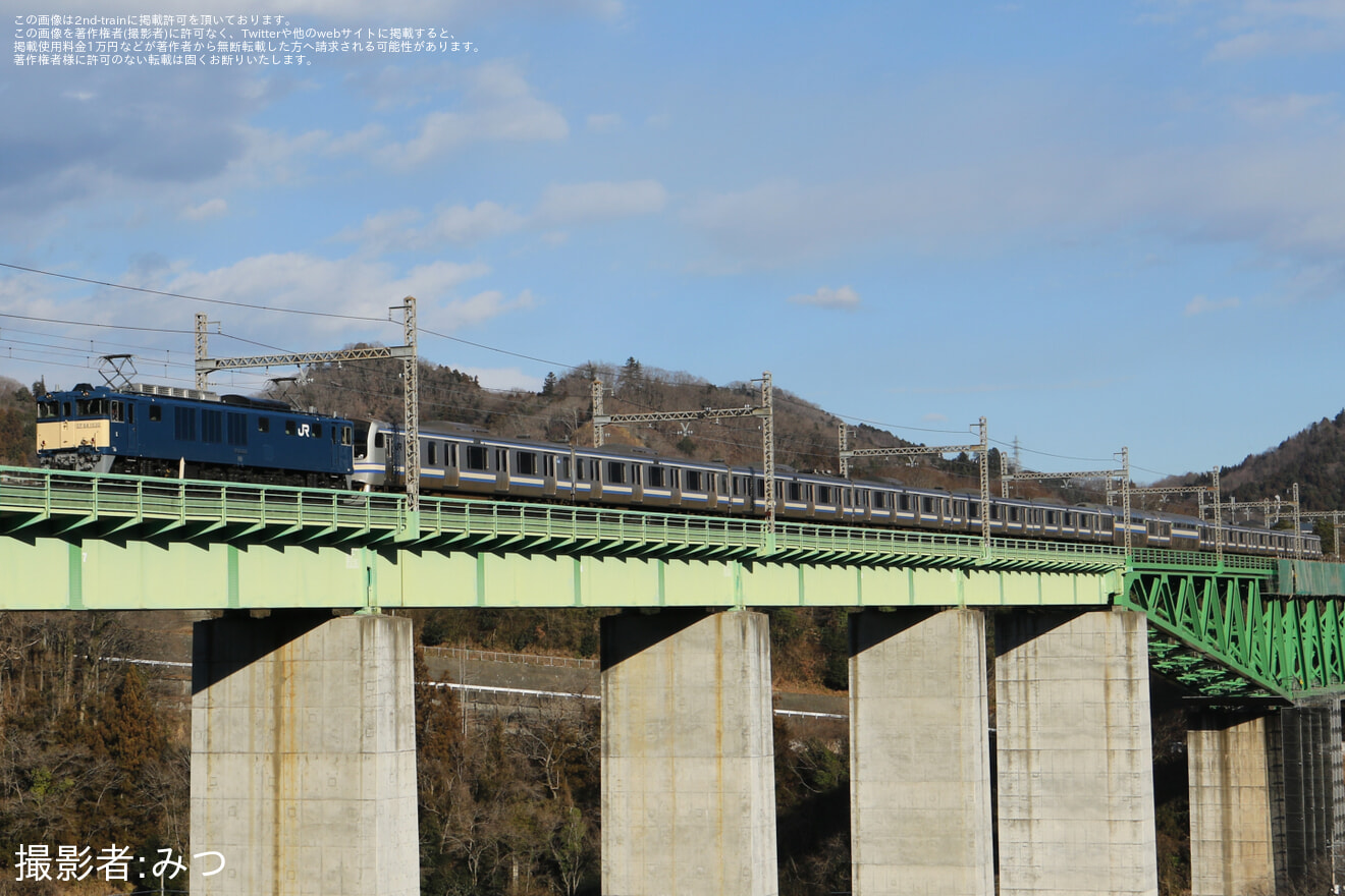 【JR東】E217系Y-33編成長野総合車両センターへ配給輸送の拡大写真