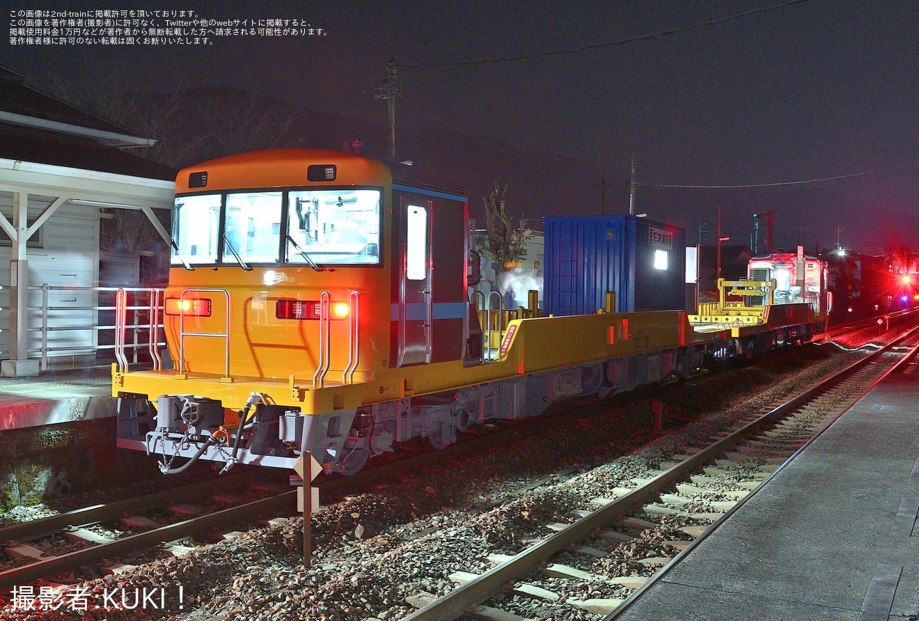 【JR四】新型レール輸送車となる9000系9001+9051が公式試運転の拡大写真