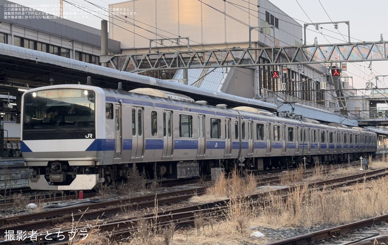 【JR東】E531系K452編成郡山総合車両センター出場の拡大写真