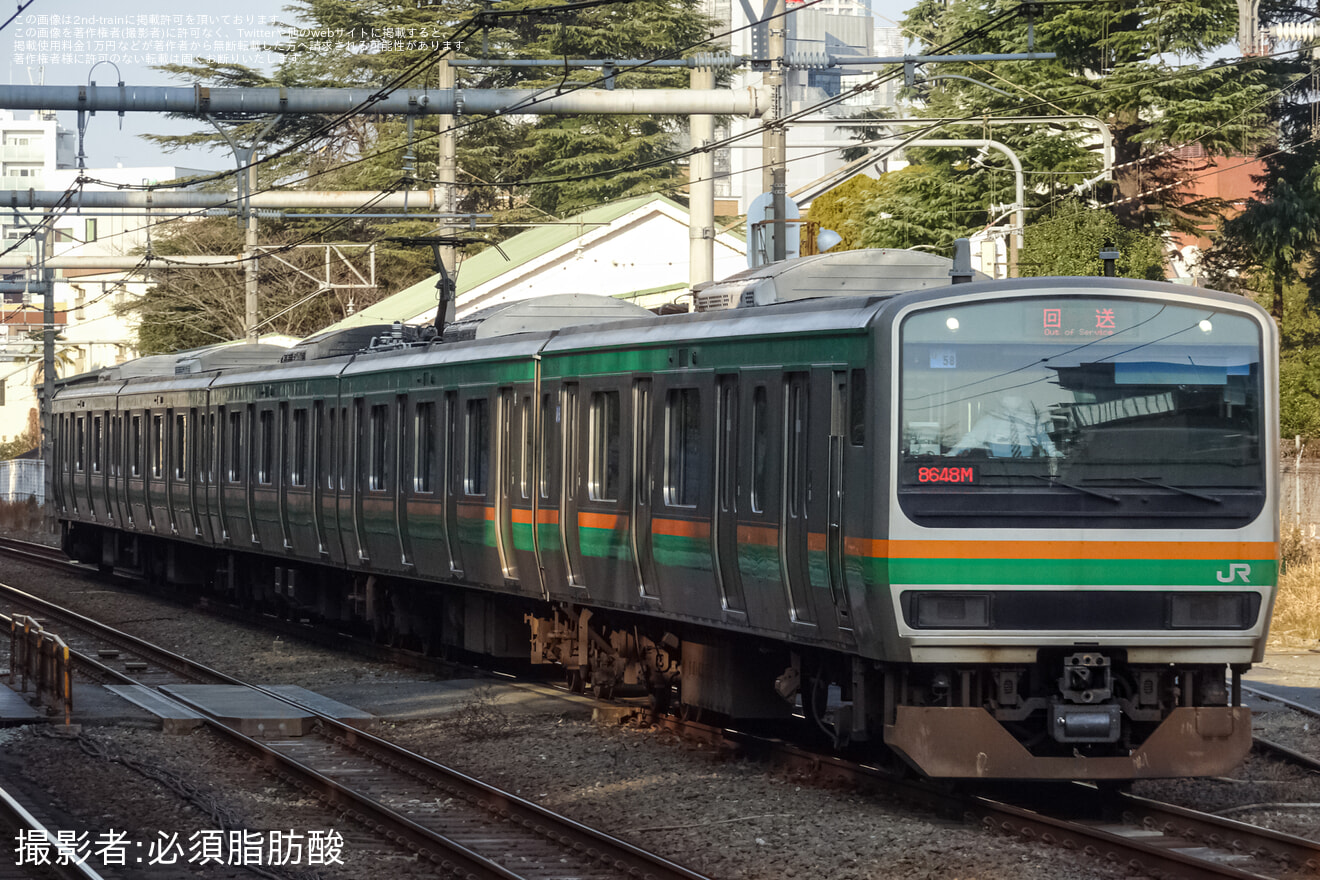 【JR東】E231系U58編成東京総合車両センター入場回送の拡大写真