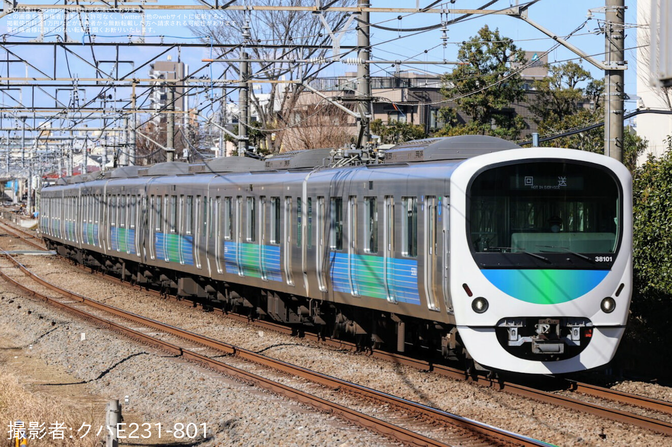 【西武】30000系38101F南入曽から玉川上水へ臨時回送の拡大写真