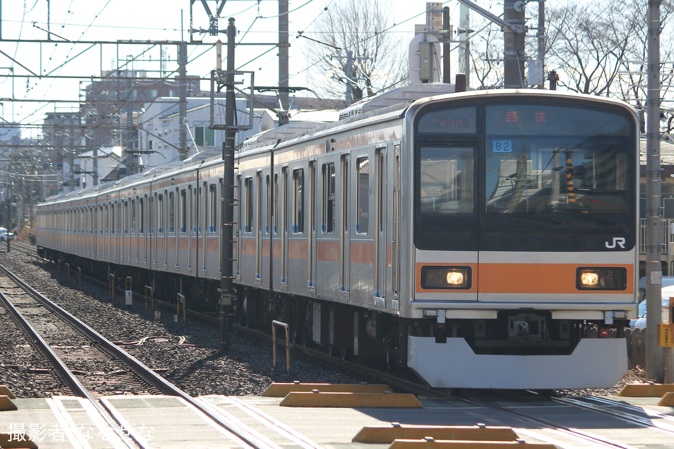 【JR東】209系トタ82編成 大宮総合車両センター東大宮センターへ回送の拡大写真