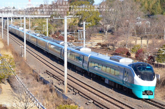 【JR東】特急「ときわ 勝田全国マラソン号」が運転を赤塚駅～水戸駅間で撮影した写真