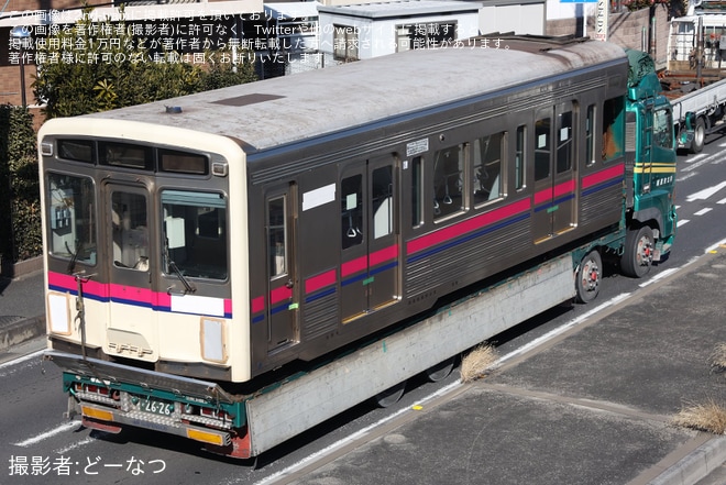 【京王】7000系7704F・7805Fが廃車のため若葉台工場より搬出・陸送