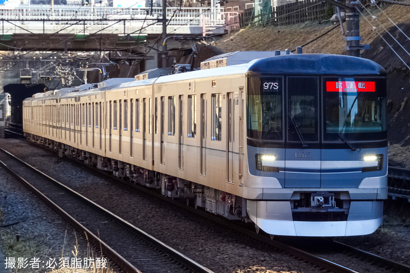 【メトロ】13000系13113F鷺沼工場出場試運転(202501)の拡大写真