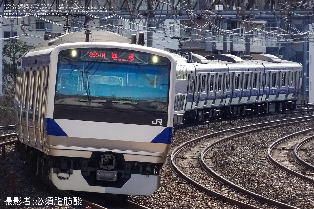 【JR東】E531系K406編成大宮総合車両センター東大宮センター入場回送の拡大写真