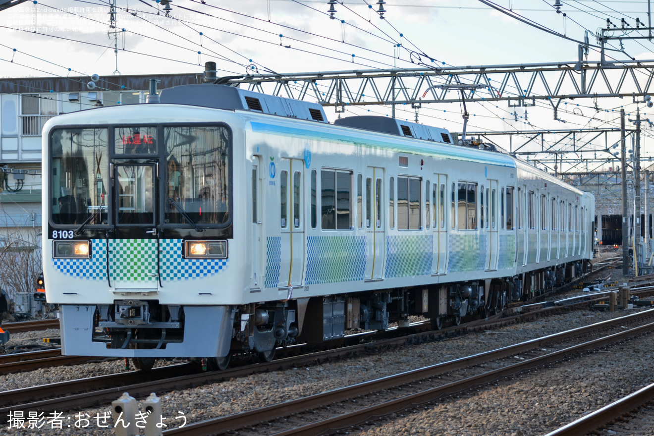 【西武】8000系8103Fが西武新宿線内で試運転の拡大写真