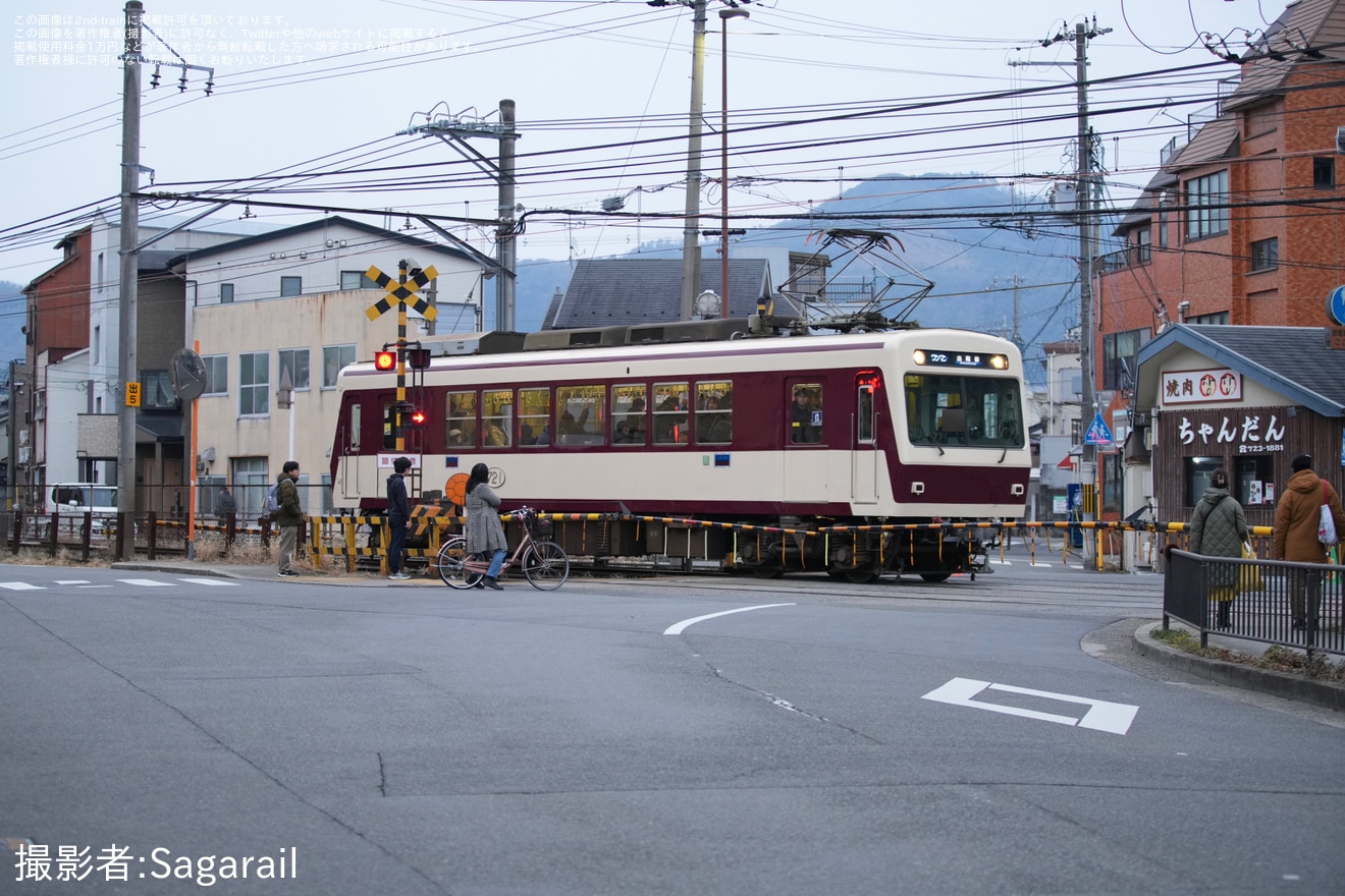 【叡電】700系721号車「リバイバル721」として運行開始の拡大写真