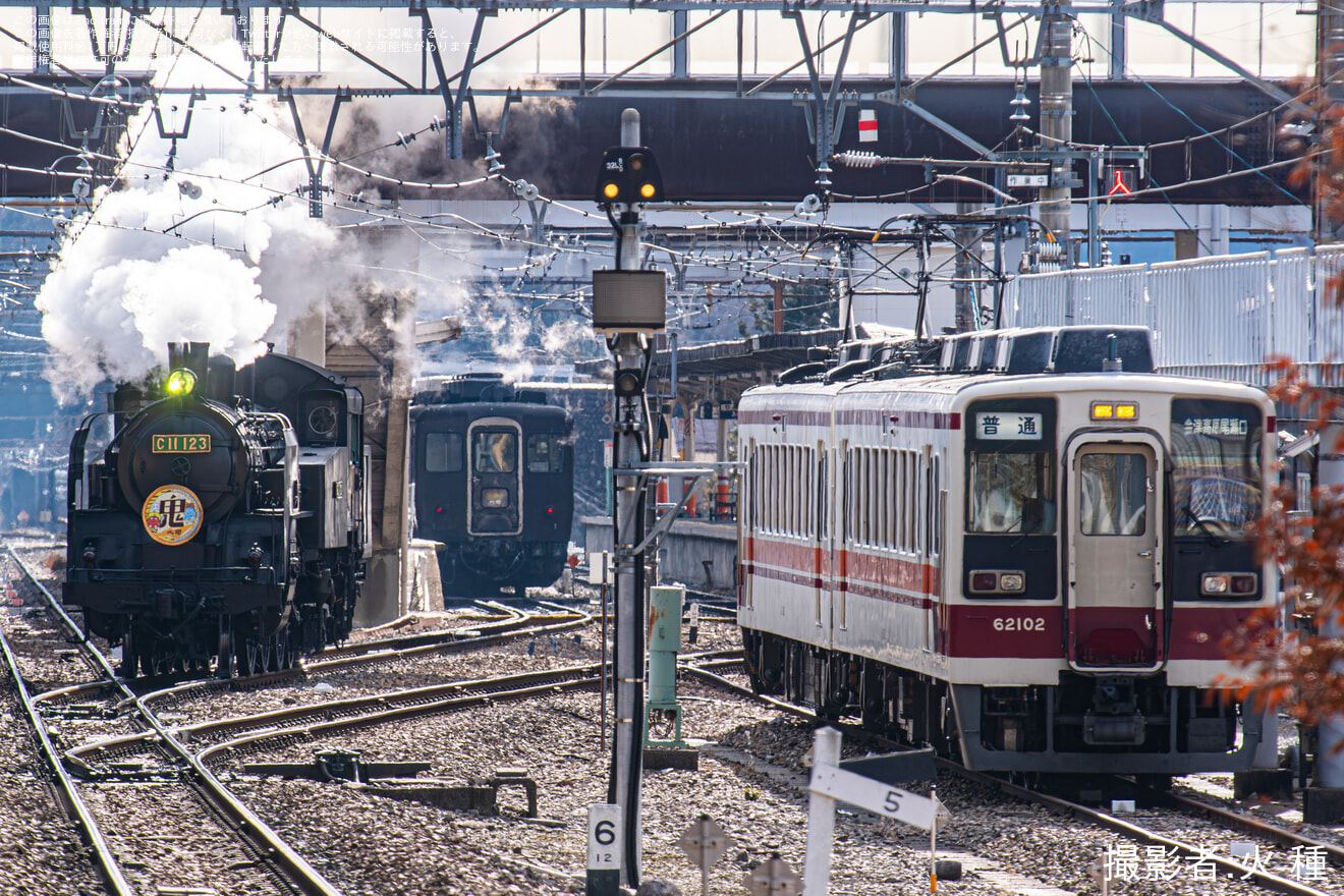 【東武】 SL大樹 鬼列車ヘッドマーク 掲出の拡大写真