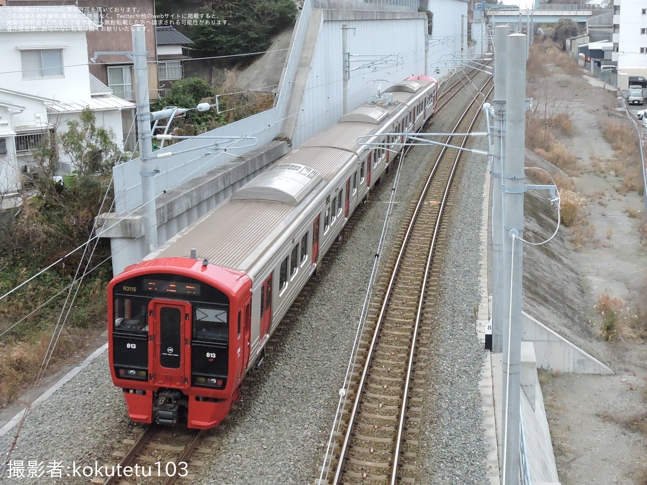 【JR九】813系ミフRM3115編成の塗装に変化の拡大写真