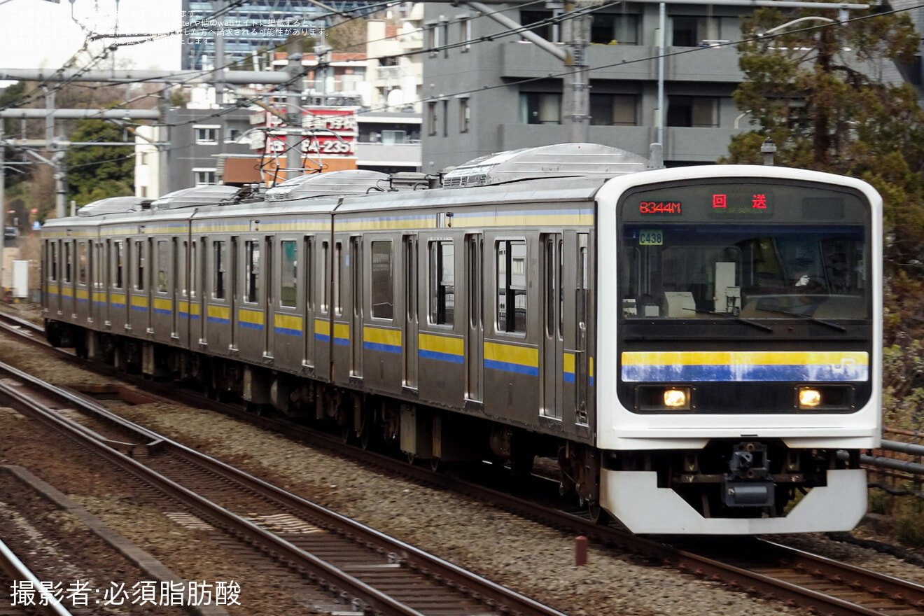 【JR東】209系C438編成大宮総合車両センター出場回送の拡大写真