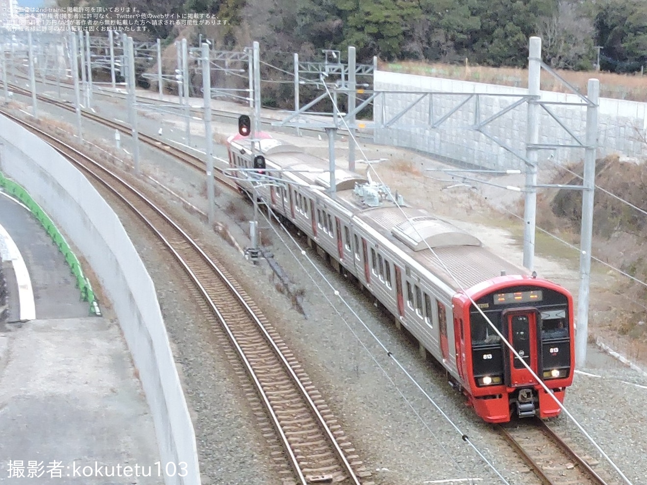 【JR九】813系ミフRM3115編成の塗装に変化の拡大写真