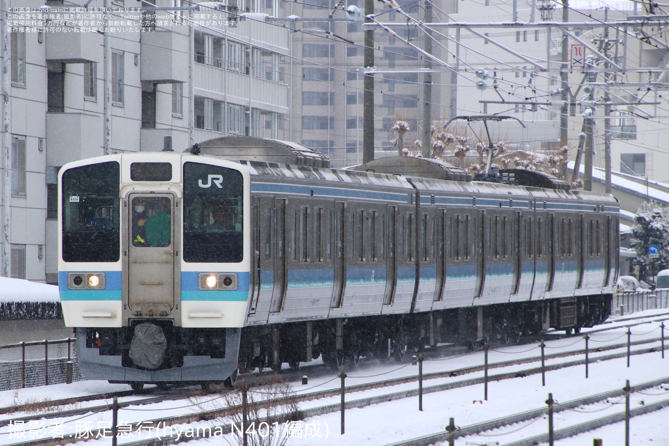 【JR東】延命工事を実施した211系3000番台N309編成が長野総合車両センター構内試運転の拡大写真