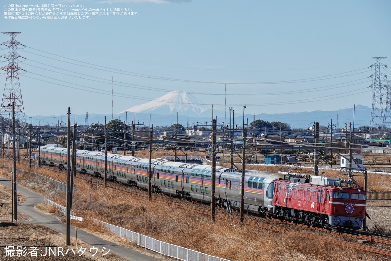 【JR東】EF81-80牽引仙台行きカシオペア紀行運転(20250209)の拡大写真