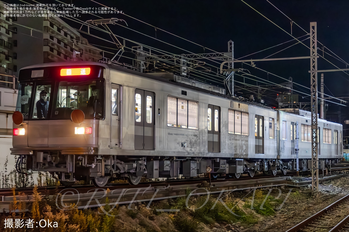 【上毛】元東京メトロ03系03-136Fのうち2両が800形として譲渡のため回送の拡大写真