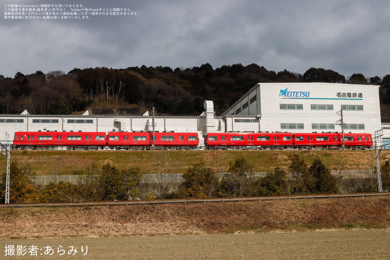 【名鉄】3700系3704Fが舞木検査場にて機器更新工事を終え構内試運転の拡大写真