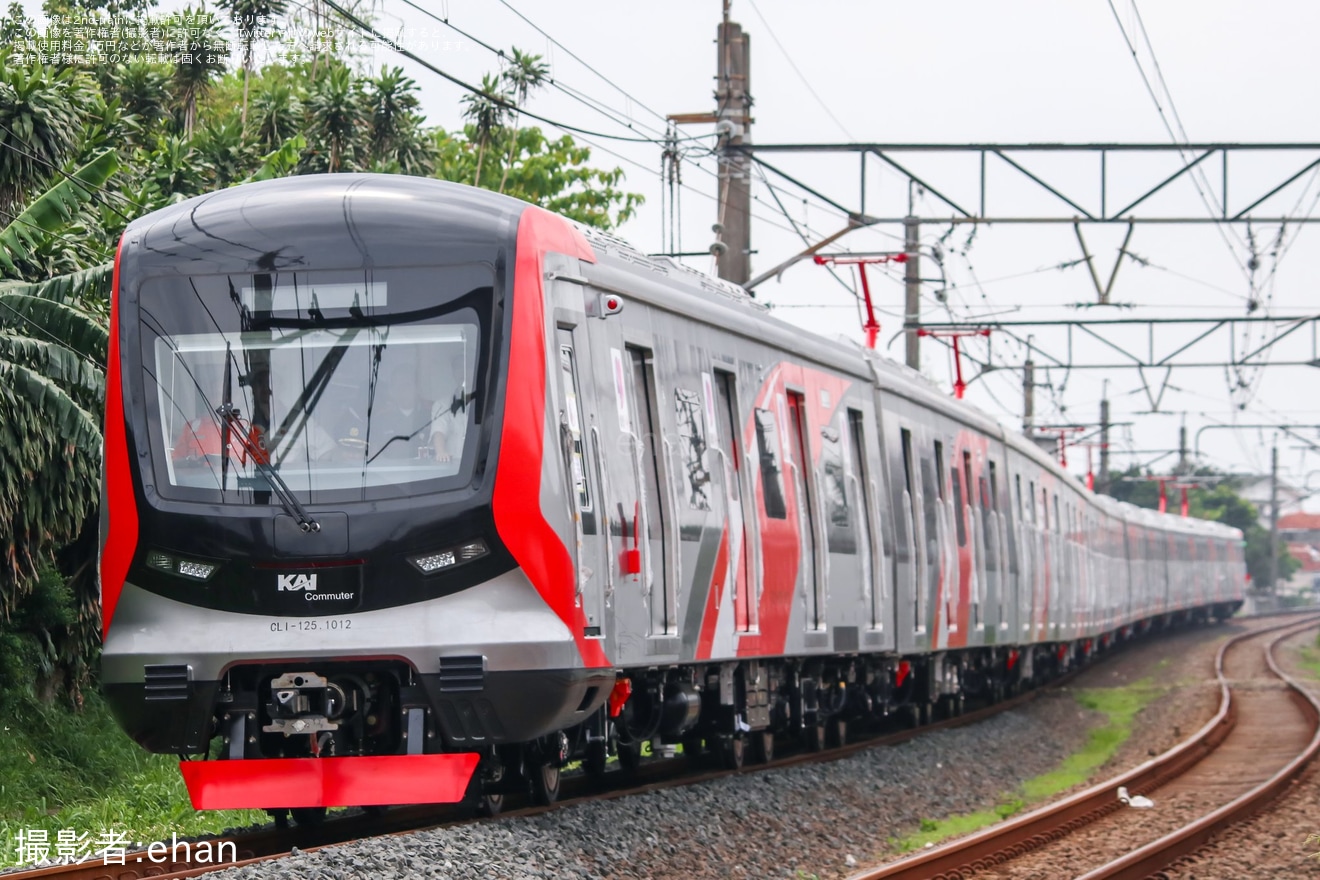 【KCI】CRRC(中国中車)製KCI向け新型車両SFC-120-V系電車の第一編成が試運転の拡大写真