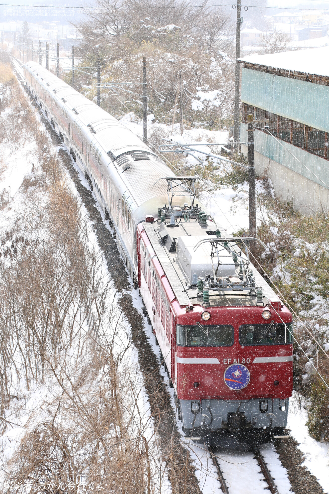 【JR東】EF81-80牽引仙台行きカシオペア紀行運転(20250209)の拡大写真