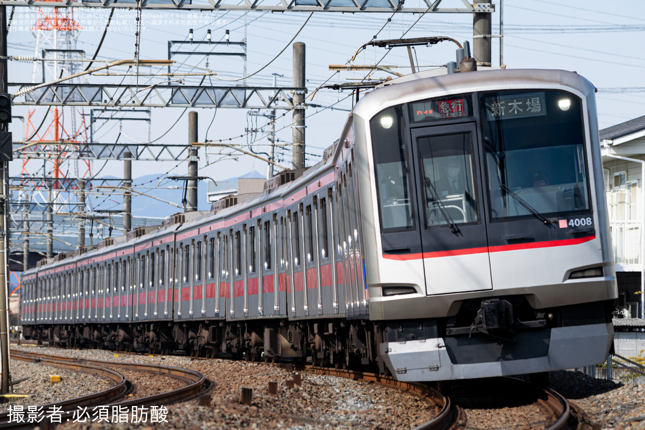 【東急】5050系4108Fが東京メトロ有楽町線新木場行き運用に充当の拡大写真