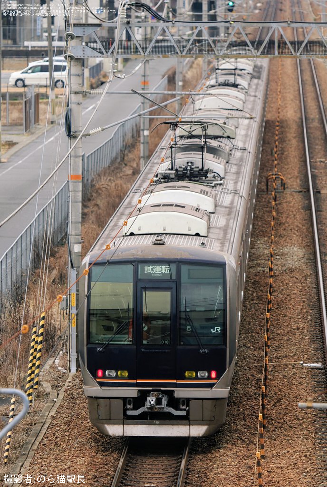 【JR西】321系D18編成網干総合車両所本所出場試運転の拡大写真