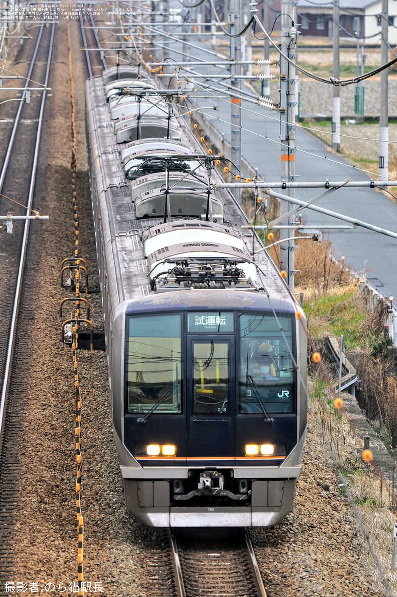 【JR西】321系D18編成網干総合車両所本所出場試運転の拡大写真