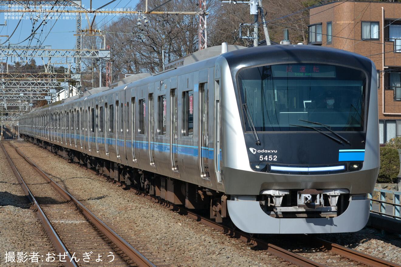 【小田急】5000形5052F(5052×10)車輪交換試運転の拡大写真